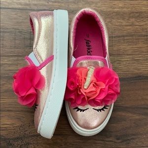 Toddler girl unicorn slides